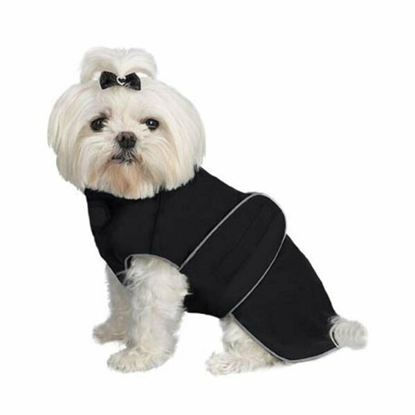 A Pets World Weatherproof Fleece Lined Dog coat Black 08192999-22
